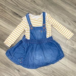 Girls 18 Month Overall Dress with Leggings